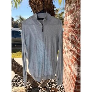 Bugatchi Mens Spencer quarter-zip merino sweater Size M